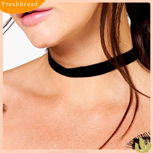 Fresh| Kalung Choker Bahan Velvet Warna Hitam Gaya Retro Gothic Untuk Wanita