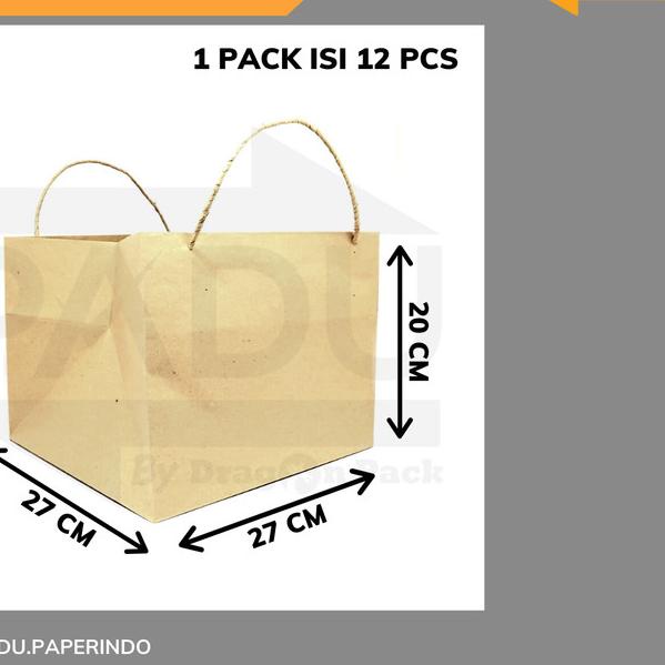 

➢ Shopping Bag 27 x 27 x 20 cm - Paper Bag / Kantong Kertas ❅