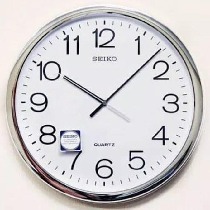 Jam Dinding Seiko QXA041 Silver White | Jam Dinding Seiko QXA041 tersedia stok