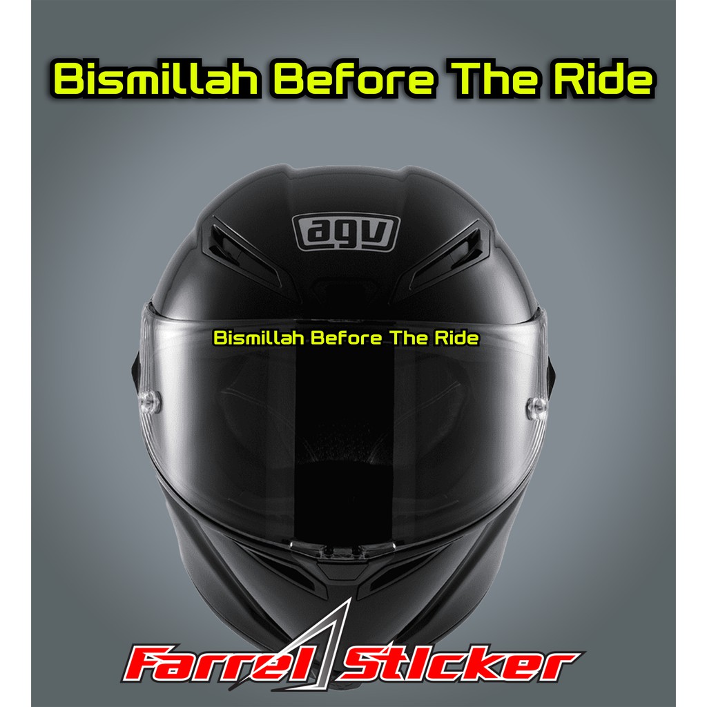 Stiker helm sticker bismillah before the ride