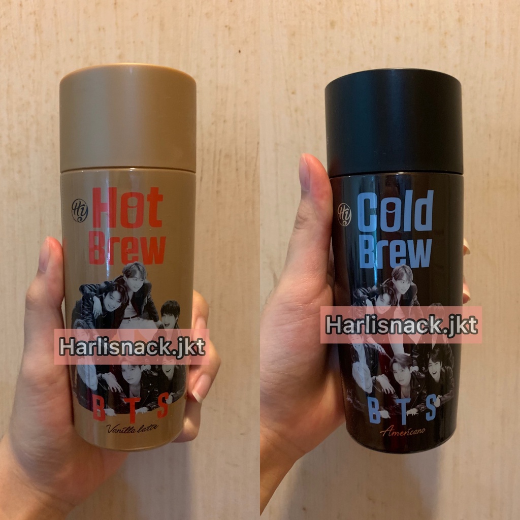 

Paldo Coffee BTS EDITION | Cold Brew Americano | Hot Brew Vanilla Latte | Kopi Korea BTS