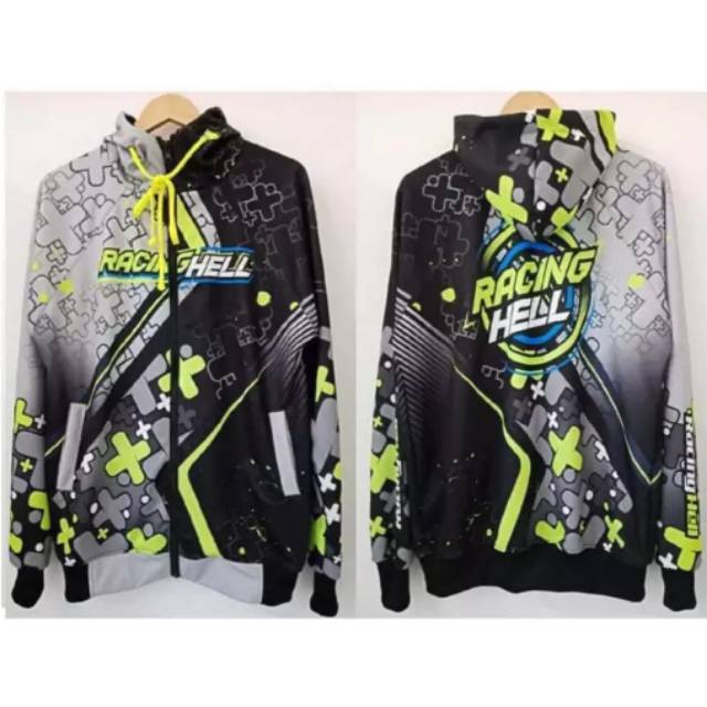 JAKET RACING HELL Custom/Nama & Logo