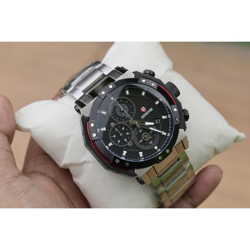 Jam Tangan Expedition Cowok Pria E6385M E6385 E 6385 Silver Original