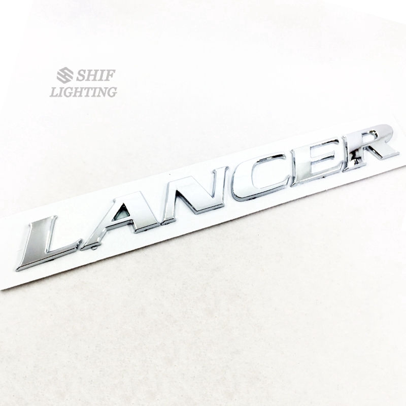 1pc Stiker Emblem Logo LANCER Bahan ABS Krom Untuk Bagasi Belakang Mobil MITSUBISHI LANCER