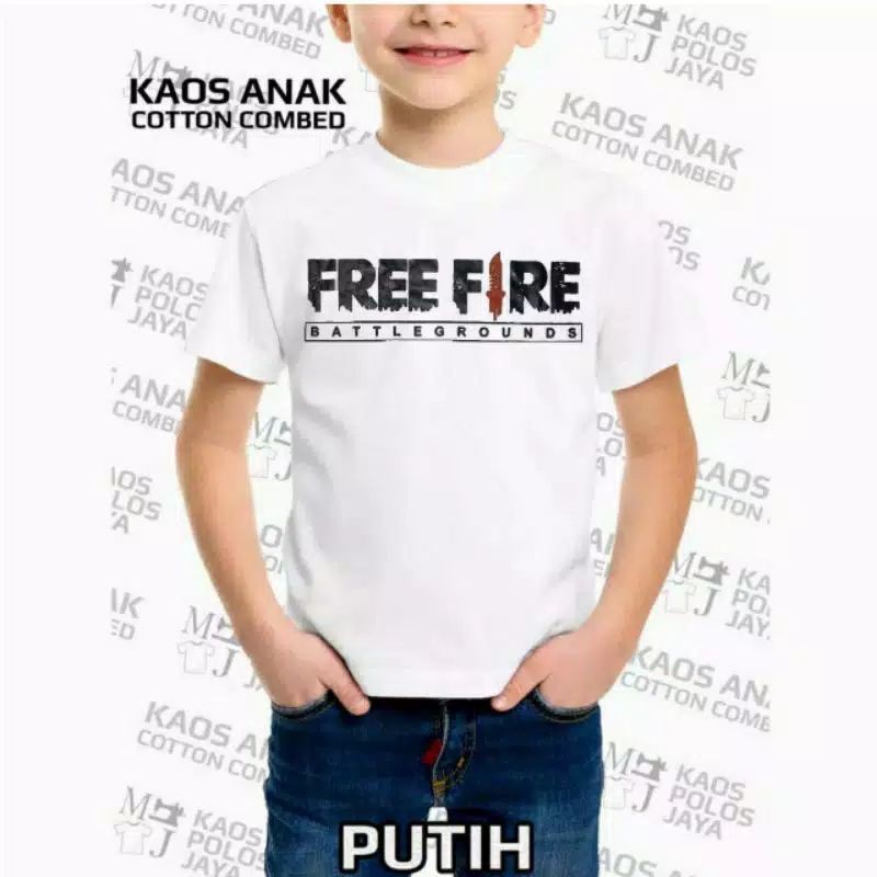 kaos anak kekinian/motif free fire/kaos distro anak