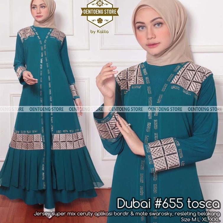 KJT.02Jl22n - Gamis Dubai #655 Busana Muslimah By Original Oentoeng