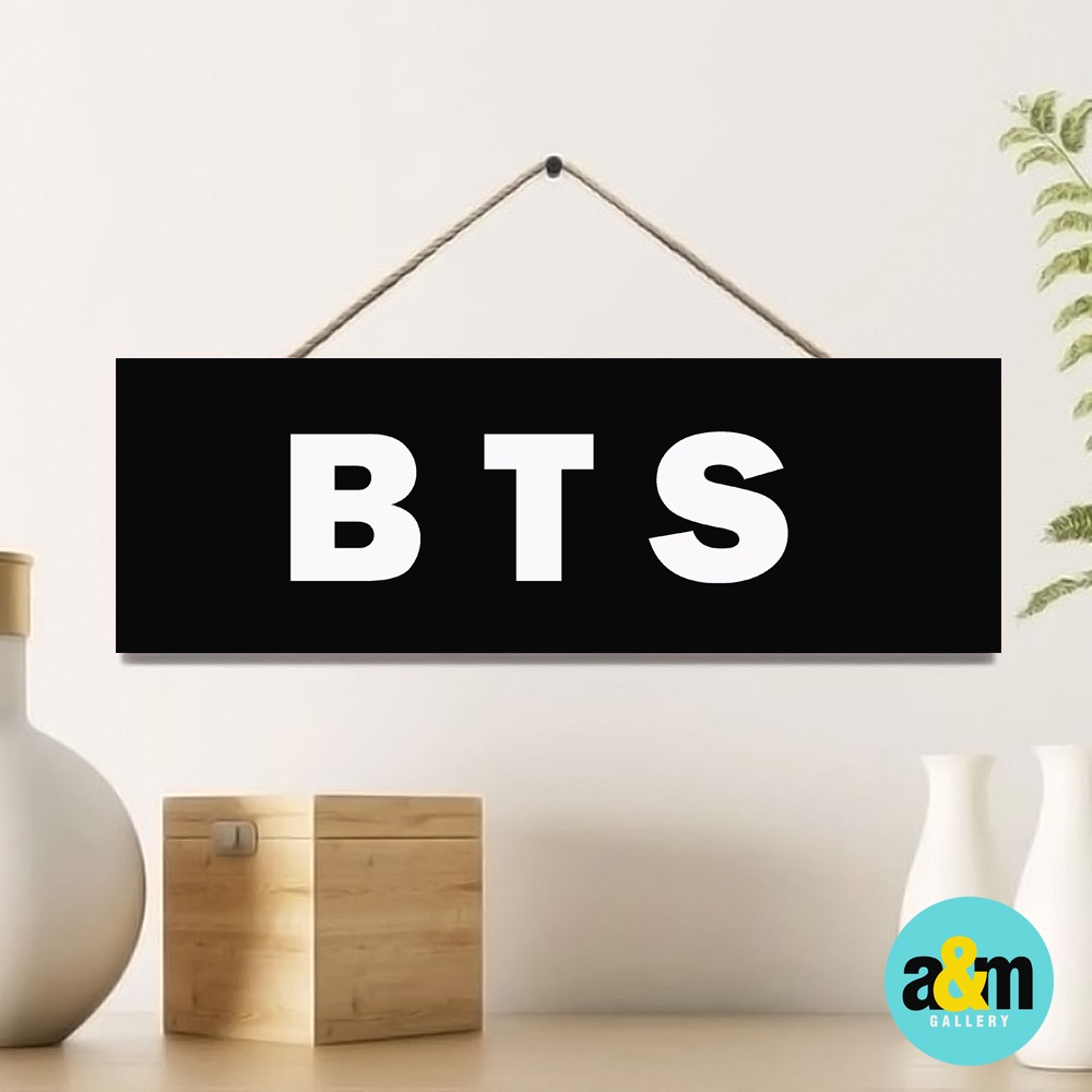 Poster Kayu BTS Ukuran 10 x 30 cm I Hiasan Dinding Dekorasi Kamar I Poster Kayu K-POP Dekorasi Kamar - A&amp;M