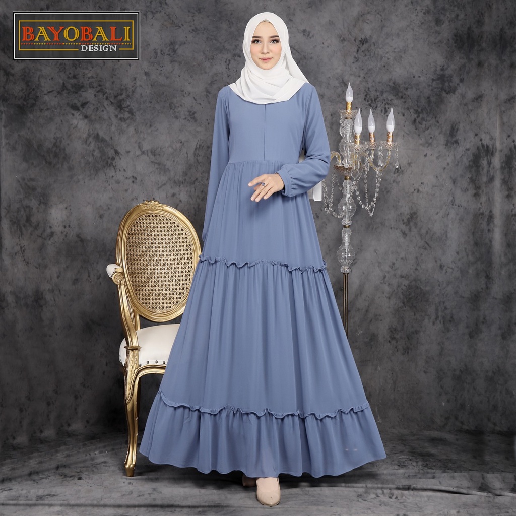 Baju Gamis Wanita Terbaru -Gamis Ceruty -Gamis Polos -Syari Jumbo - Fashion Muslim Wanita- Seragaman-7