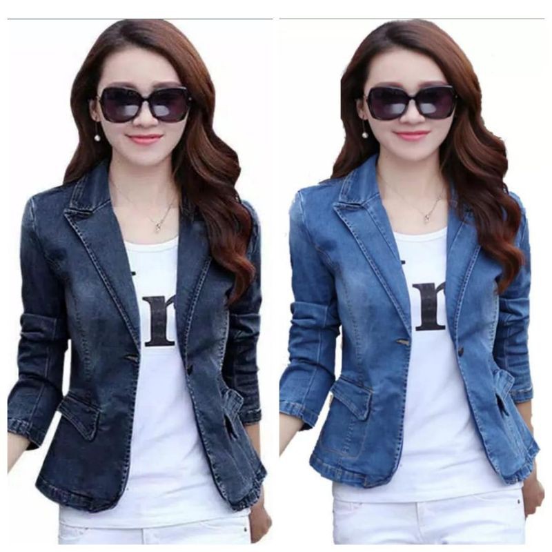 JAKET JEANS MANTEL WANITA/BLAZER JEANS WANITA