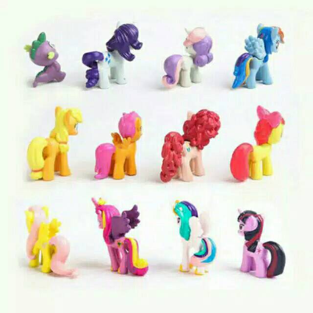 My little pony 12 motif action figure cake topper ulang tahun mainan anak figure action