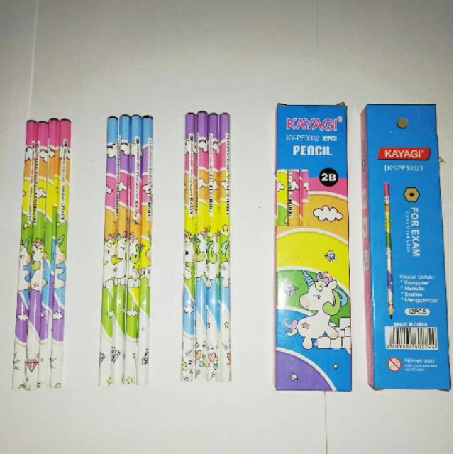 

Pensil 2b komputer kayu serut dapat 12 pensil alat tulis karakter LOL my little pony kuda pony