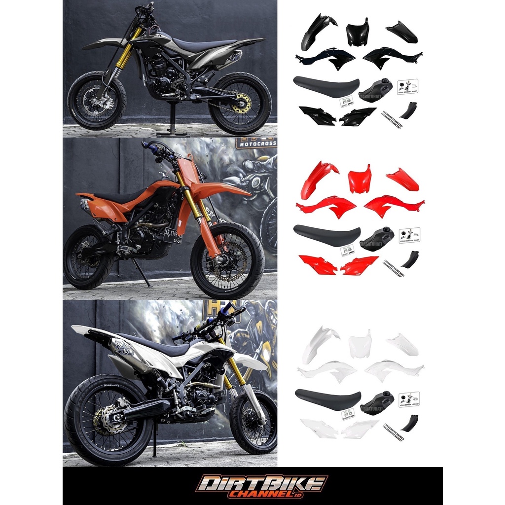 BODY SET HRV KLX DTRACKER 150 FUZION PNP KLX BF 150 NEW L G SUPERMOTO