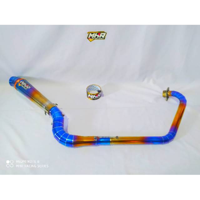 Knalpot Kanan Cobra Bluemon VIXION MHR RACING Original