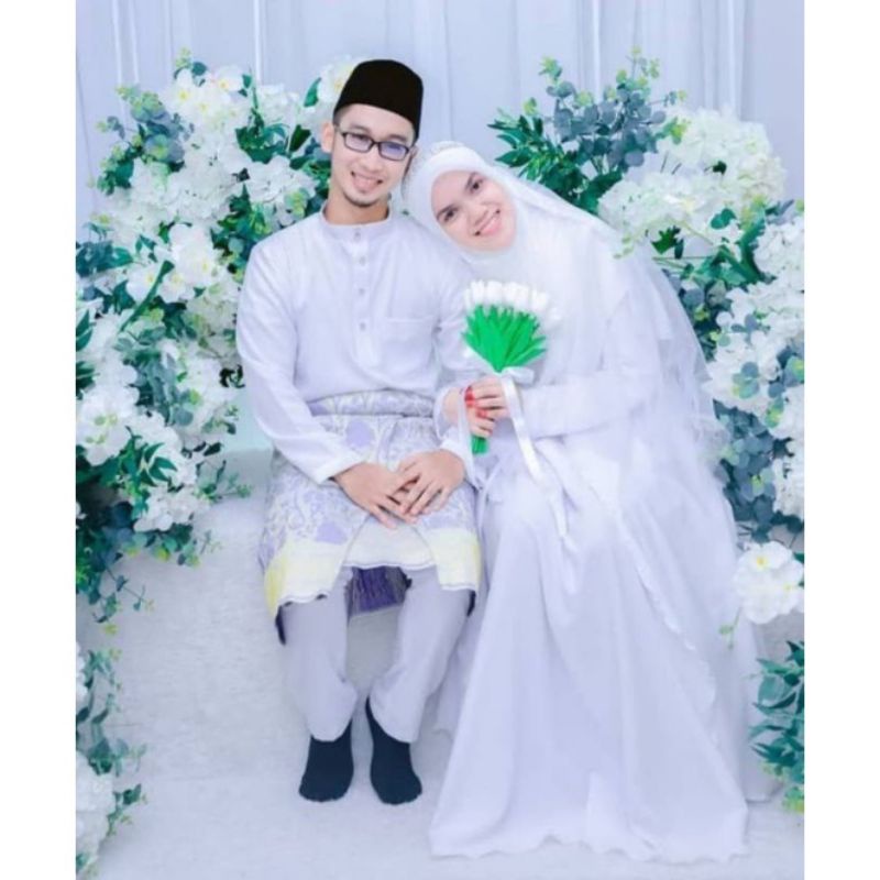set couple baju pengantin syari murah