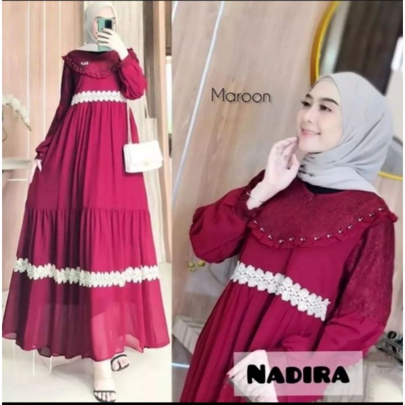 [Fashion Muslim] TERMURAH Gamis FAYLA / NADIRA Maxy Ceruty babydoll terbaru 2022