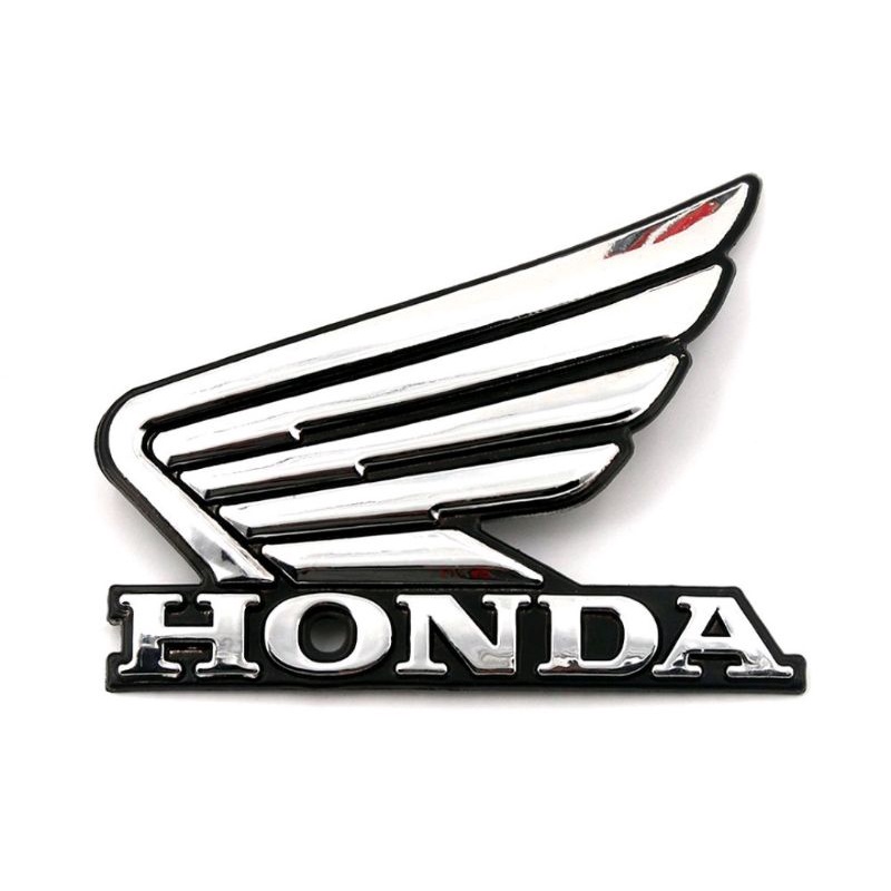 2 PCS Emblem Sayap Honda Wings Bahan Plat Metal High Quality