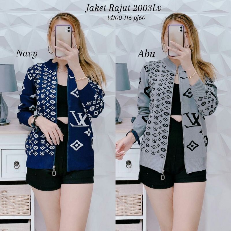 jaket bomber rajut wanita 2003lv