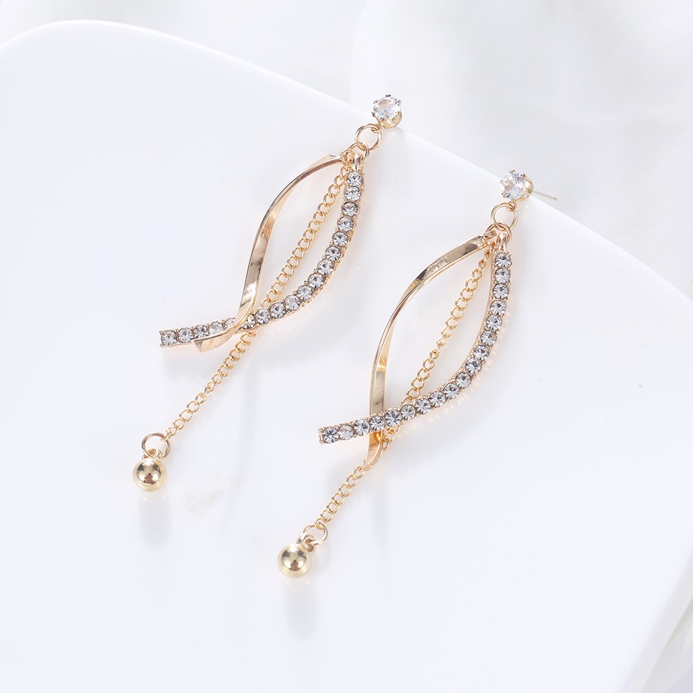 Anting Rumbai Panjang Bahan 925 Silver Needle Gaya Korea Untuk Wanita