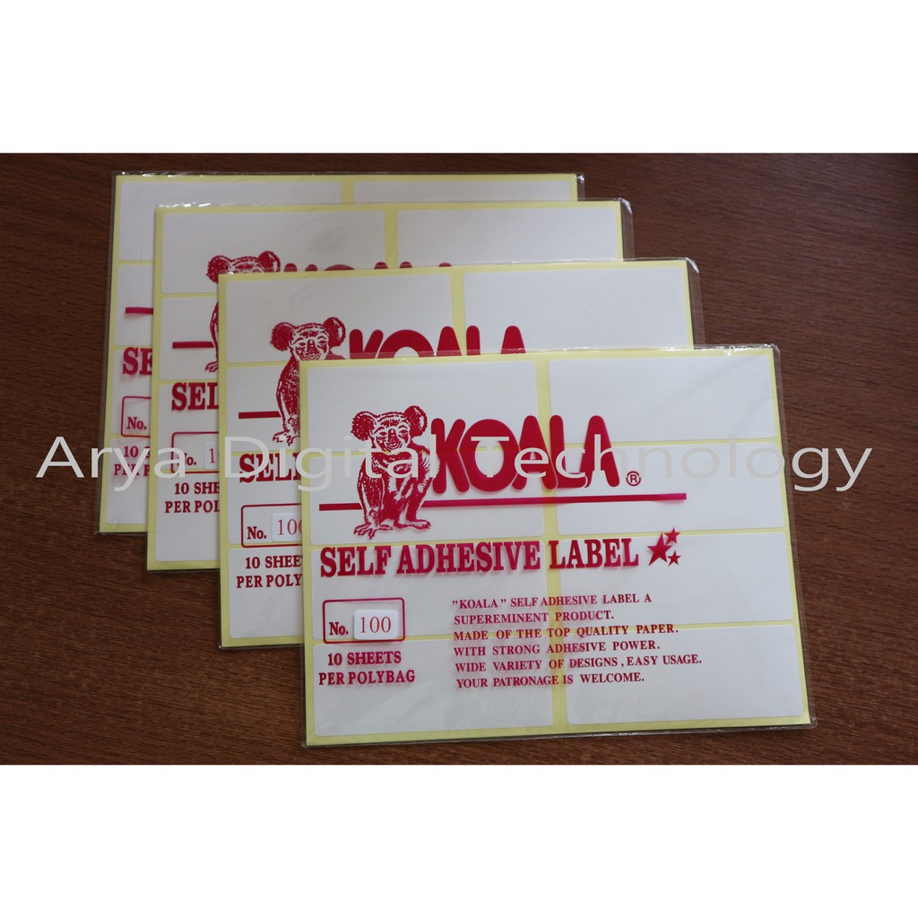 

Kertas Sticker Label Koala/Fox No 100 Kertas Stiker Tempel Murah Bagus