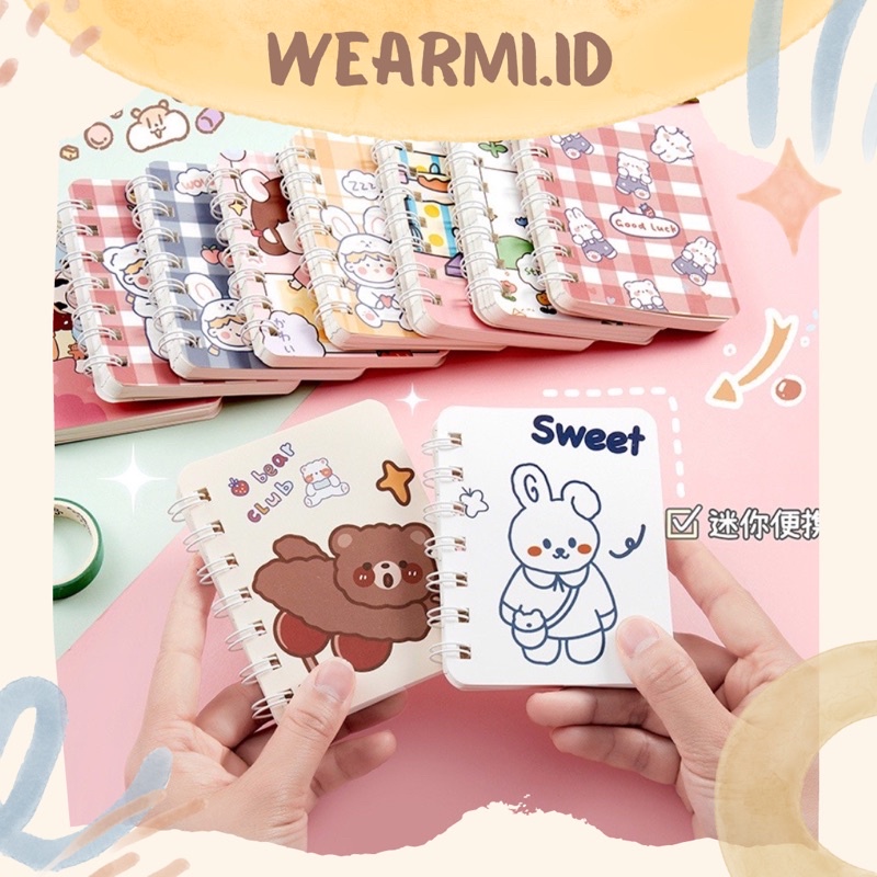 

Notebook Mini Lucu Character Cartoon Simple Aesthetic Scrapbook Jurnal Bujo DIY Memo Buku
