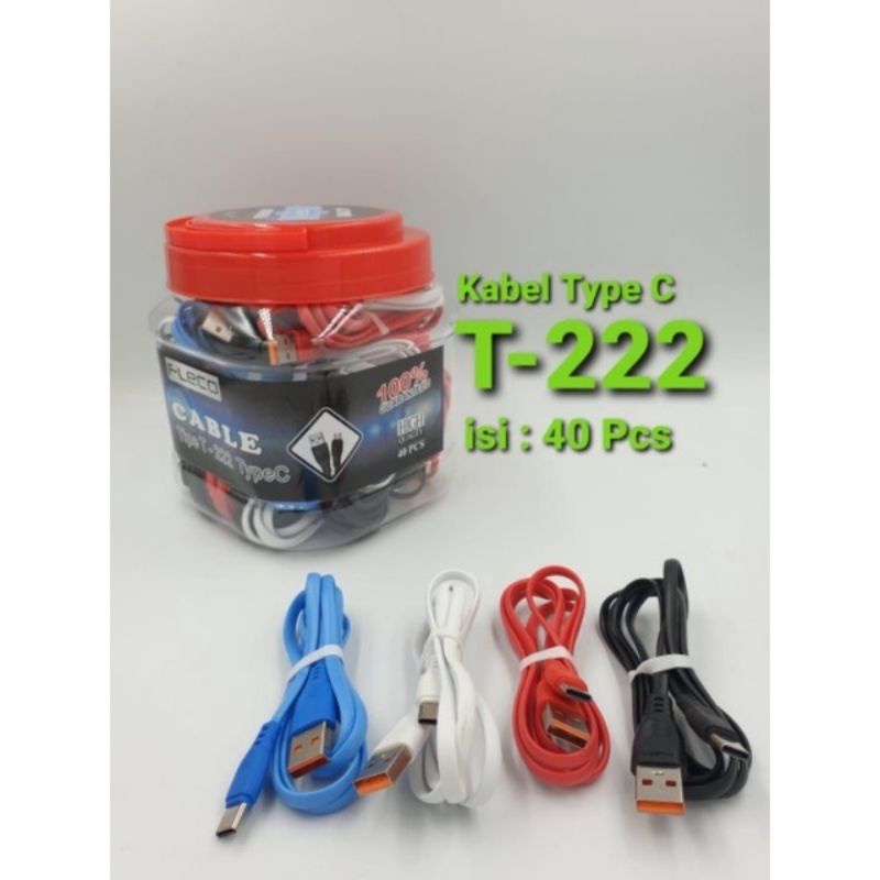 Kabel Data FLECO T-222 TYPE-C Kabel Charger FLECO T222 TYPE C Kabel Casan FLECO T-222 TIPE C