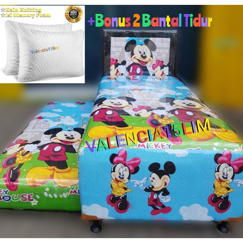 Kasur / Matras / Spring Bed 2 in 1 / Sorong Spring Bed 2 in 1 Anak / Spring Bed 2 in 1 Karakter