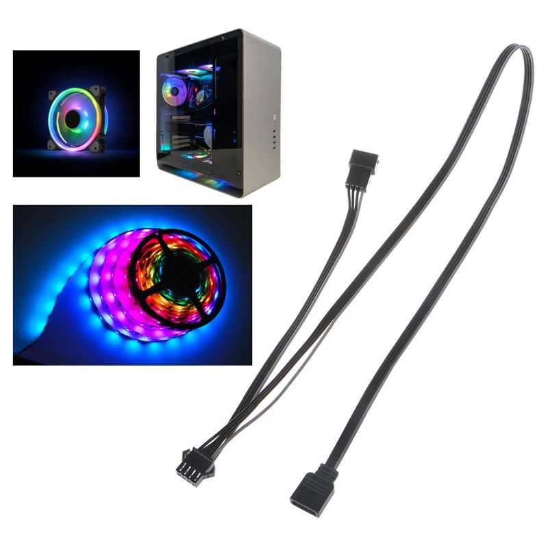 Btsg Kabel Konektor RGB PC Untuk Case Fan LED Strip Extension Cord Untuk Giga/Microstar/