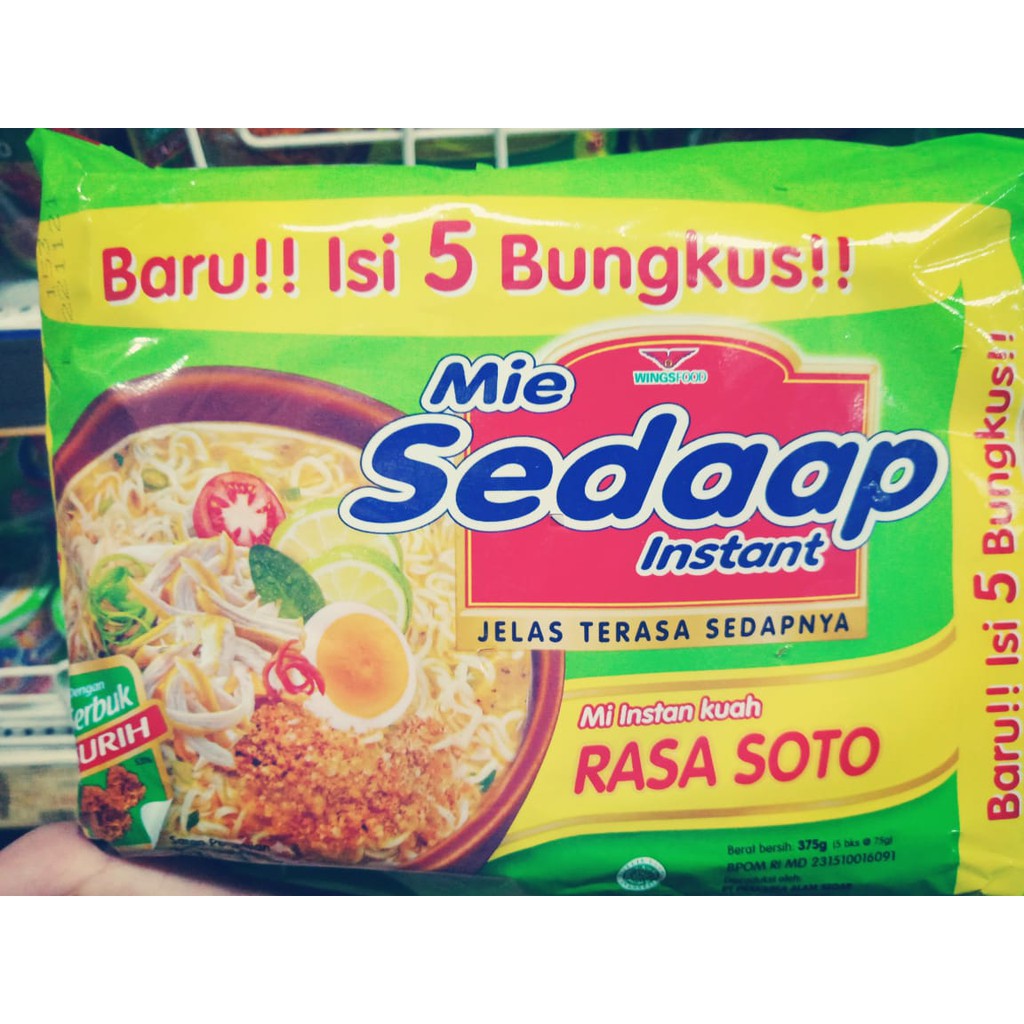 

MIE SEDAAP MI INSTAN KUAH SOTO ISI 5PCS