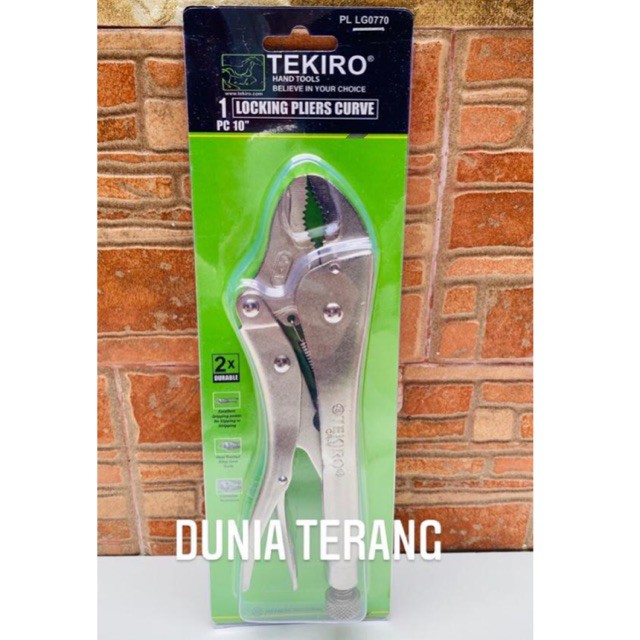 Tang Buaya TEKIRO Bengkok 10 in - Curved Locking Pliers 10'' - PL LG0770