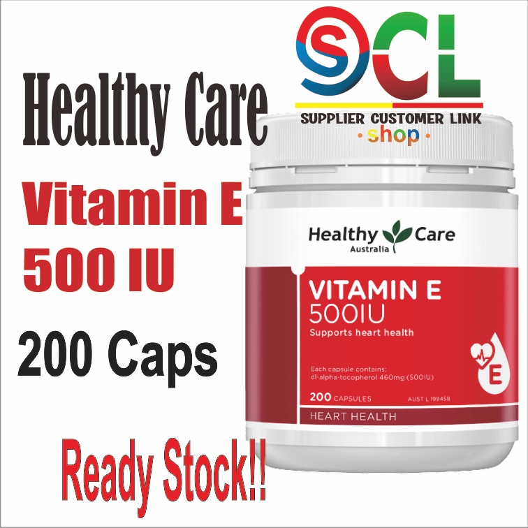 Healthy Care Vitamin E 500 IU 200 Capsules