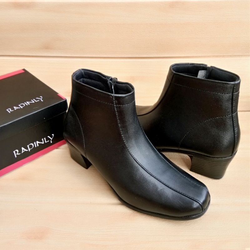 Sepatu Pantofel Boots Wanita Kulit | Shopee Indonesia