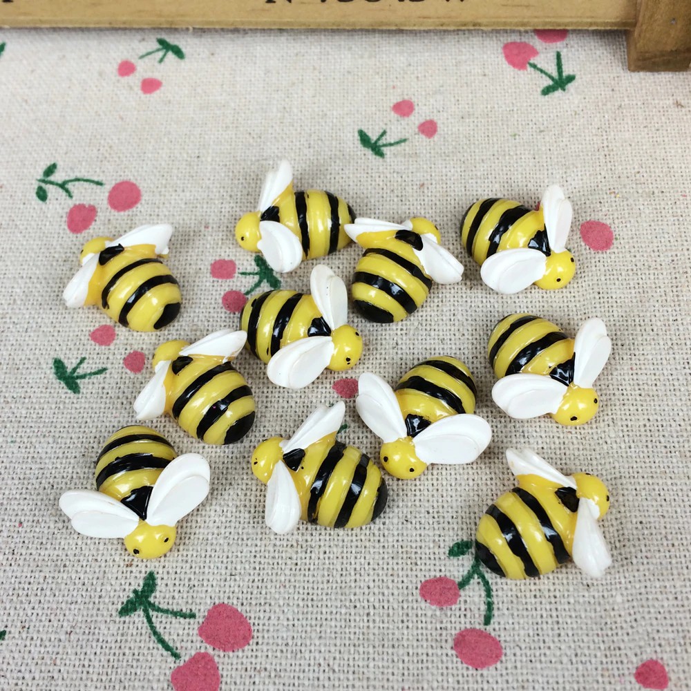 10 Pieces Flat Back Resin Cabochon Animal Bee Diy Flatback