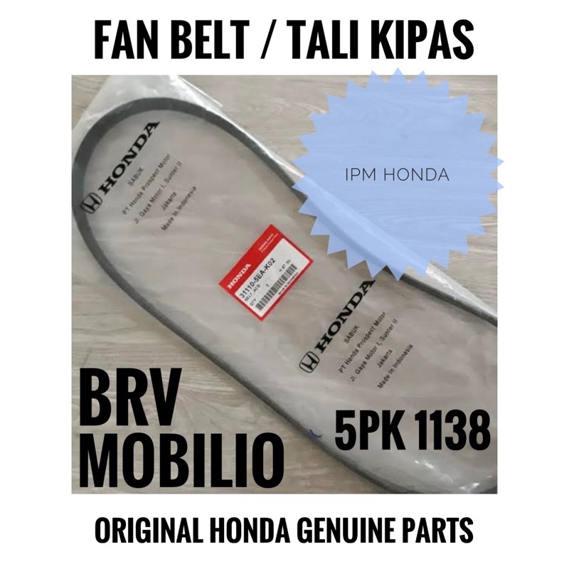 31110 5EA Original 5PK 1138 Fanbelt Fan belt Tali Kipas Honda BRV MOBILIO 2014 2015 2016 2017 2018 2019 2020