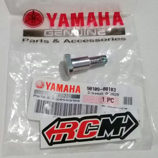 BOLT BAUT TAHANAN REM TUTUP TROMOL BELAKANG FIZR ALFA FORCE1 V80 ORI ORIGINAL YAMAHA YGP 90109-08183