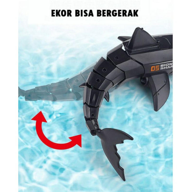 RESTOCK mainan RC Remote Control Bionic Shark