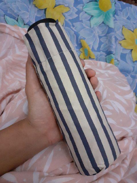 Payung Lipat 5 Mini Motif Garis - Antiuv - Lapis Hitam - Grc - 593