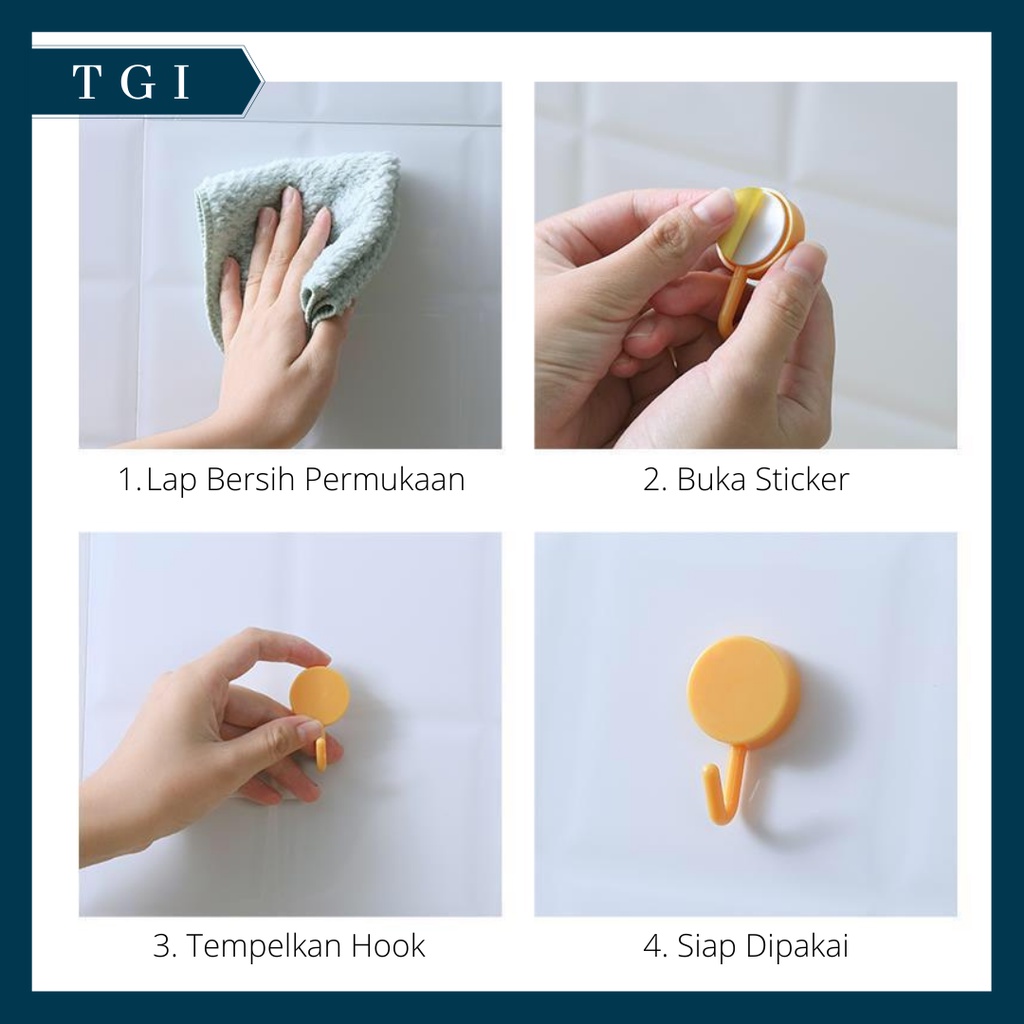 TGI - [10 PCS] GANTUNGAN KUNCI DINDING GANTUNGAN TEMPEL GANTUNGAN HOOK TEMPEL GANTUNGAN SERBAGUNA | HOOK DINDING SERBAGUNA | HOOK TEMPEL DINDING | GANTUNGAN MURAH | HOOK TEMPEL MURAH