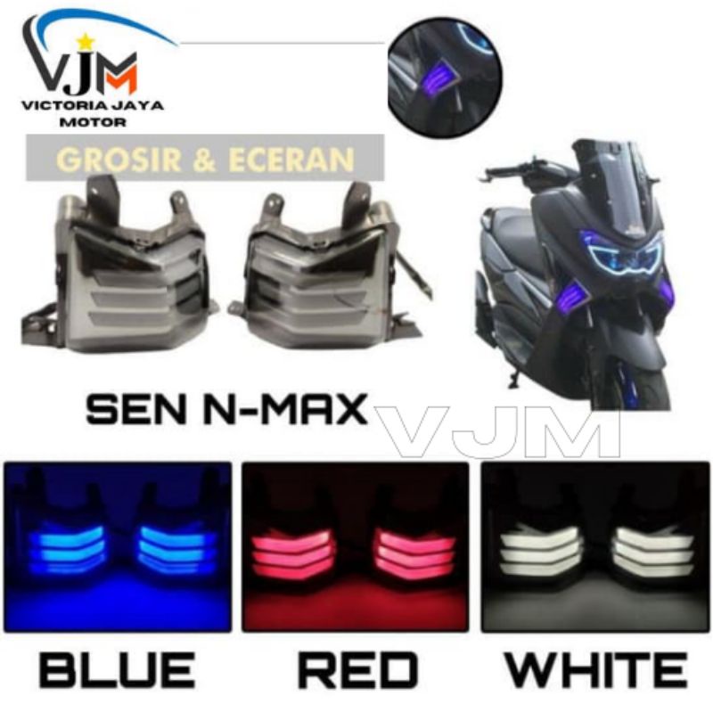 Lampu sen Led Nmax Sepasang Kiri Dan Kanan Biru Merah Putih