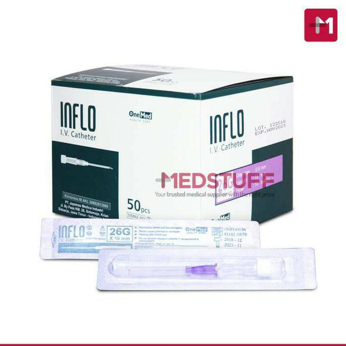 Best Seller Jarum Infus Inflo Iv Catheter 26G X 19Mm Onemed