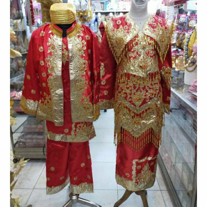 baju pengantin adat minang padang pria saja lengkap saluak