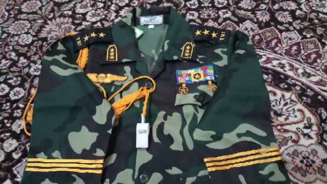 Setelan baju profesi TNI / baju karnaval anak / baju anak lakilaki profesi