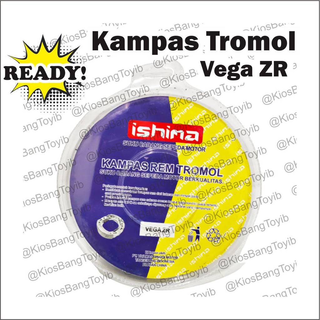 Kampas Rem Belakang Tromol Brake Shoe Yamaha Vega Zr New/Mio/Jupiter Z/Z/MX/Vixion/Byson/Scorpio &quot;ISHIMA