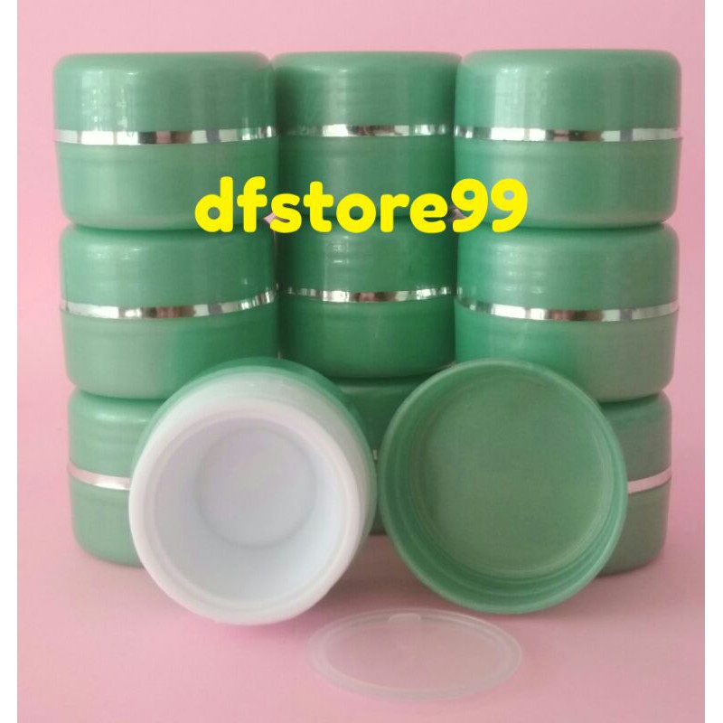 25Pcs POT CREAM 12,5gr WARNA HIJAU LUMUT