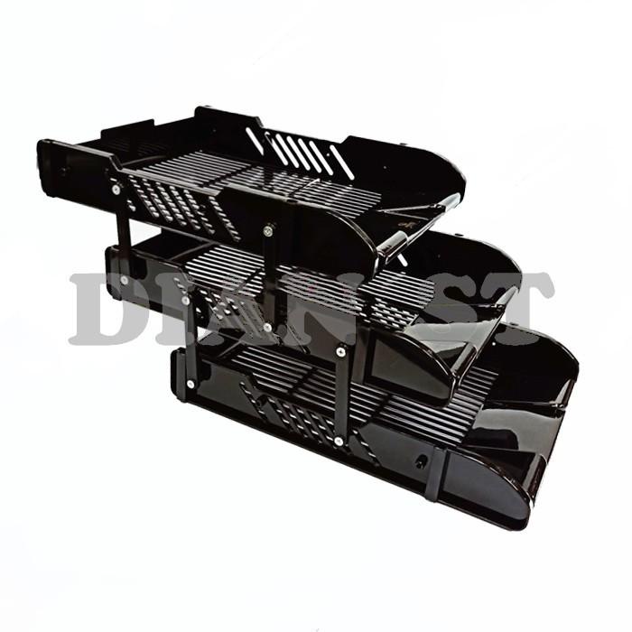 

Paper | Rak Kertas Surat Dokumen 3 Susun / Tray Organizer Dct-603 Es Hitam -Pc Murah Baru