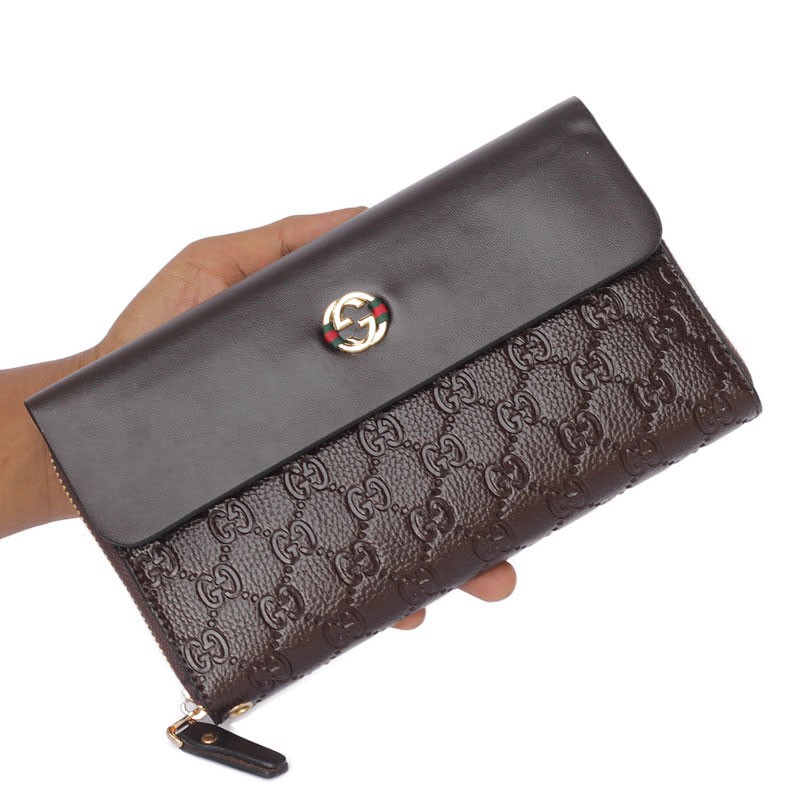 Handbag / clutch pria wanita import branded Gucci 82057-2 brown