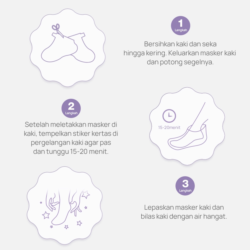 Pengelupas Kulit Kaki Masker Kaki exfoliating Foot Peel Mask