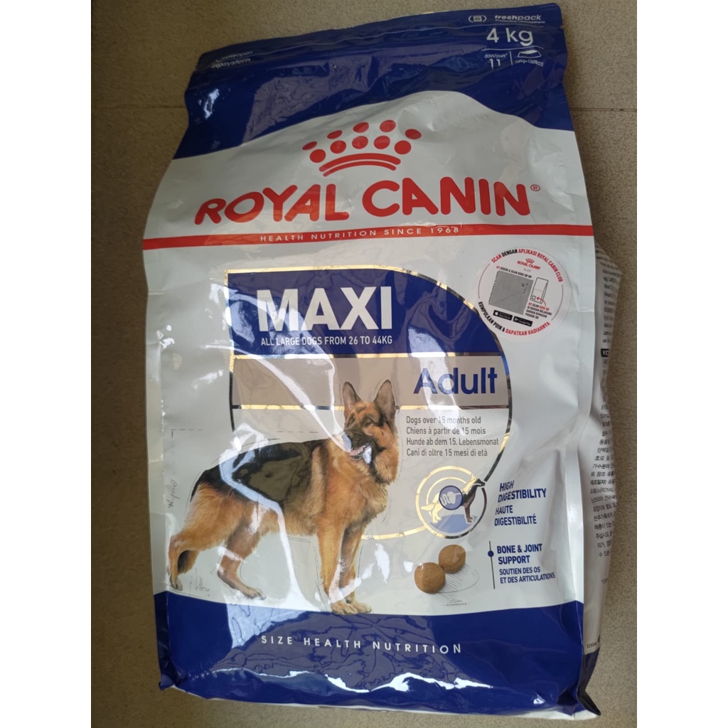 Royal Canin Maxi Adult Dog Food Freshpack 4kg