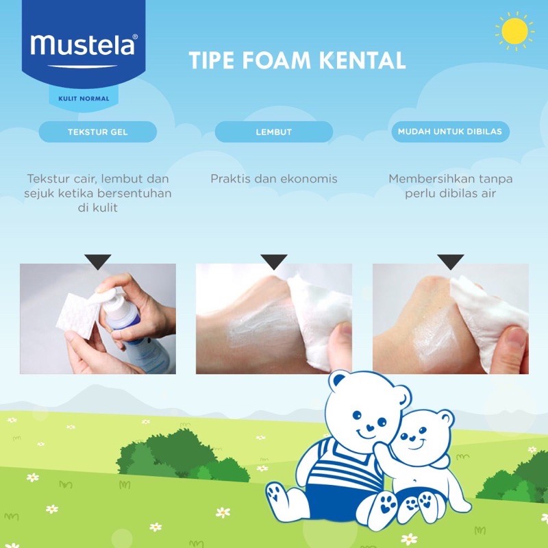 Mustela No Rinse Cleansing Water - Sabun mandi bayi tanpa bilas