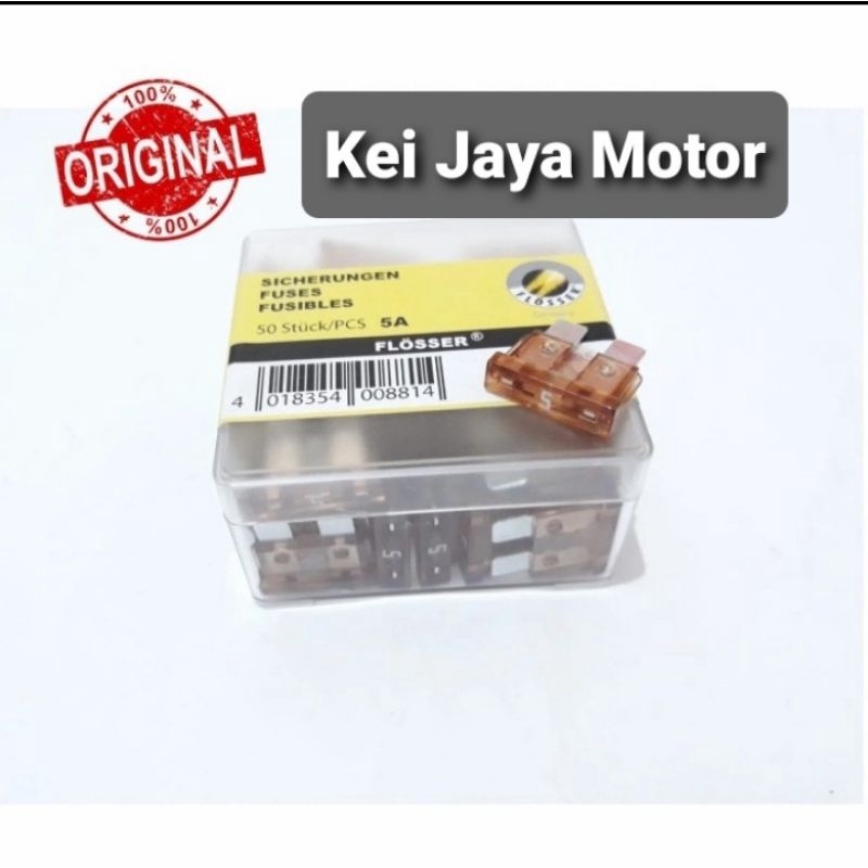 Sekring Skring Fuse Tancap DX 5A Flosser Germany Original