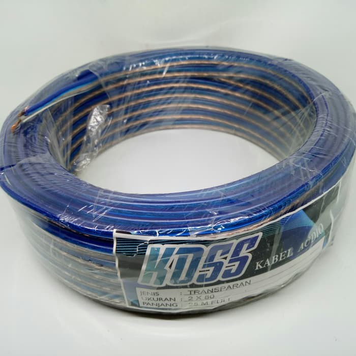 Kabel Listrik Transparan 2x80 Audio Speaker 1Roll 25 Meter dan 20 meter Premium